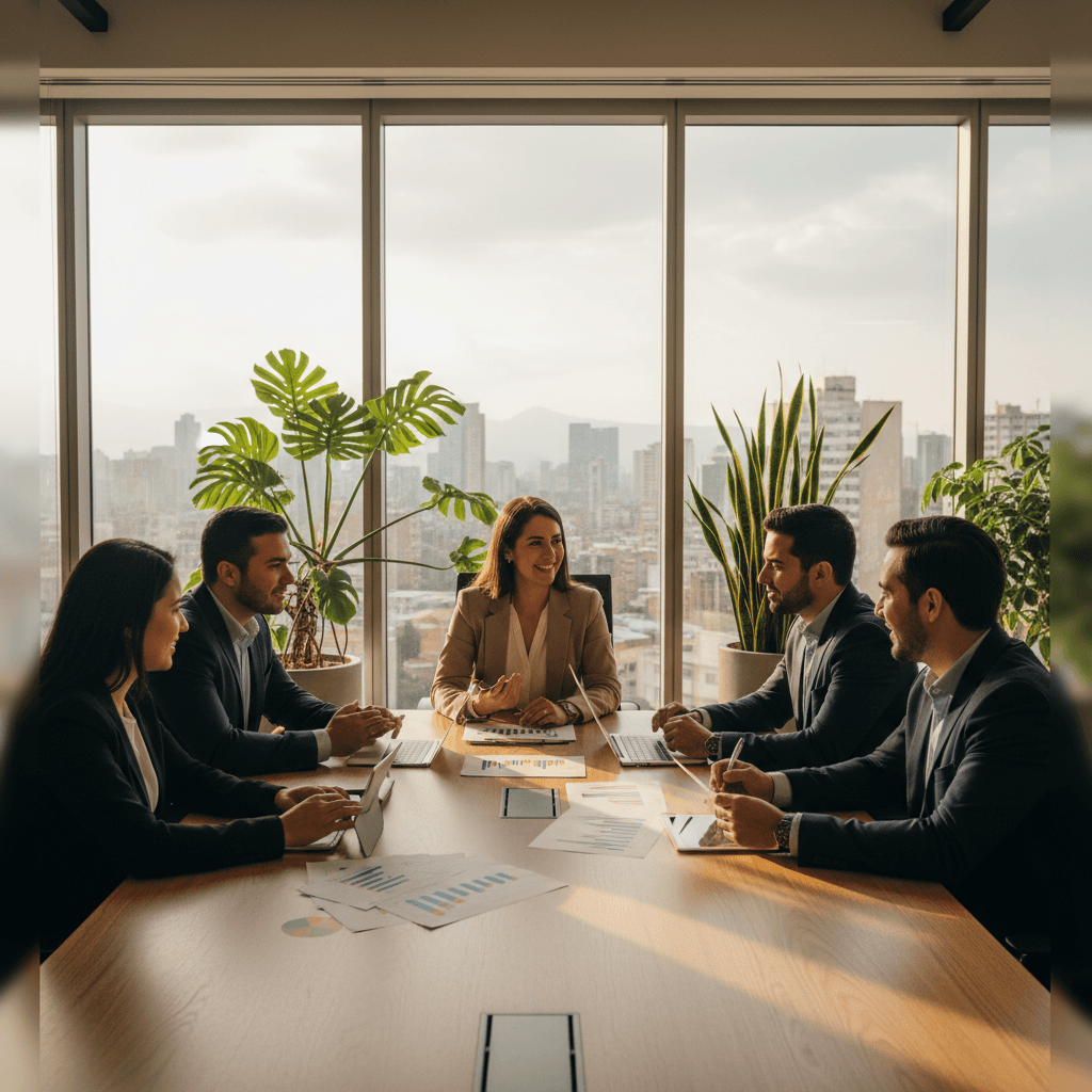 Equipo directivo de Servicol en reunión estratégica